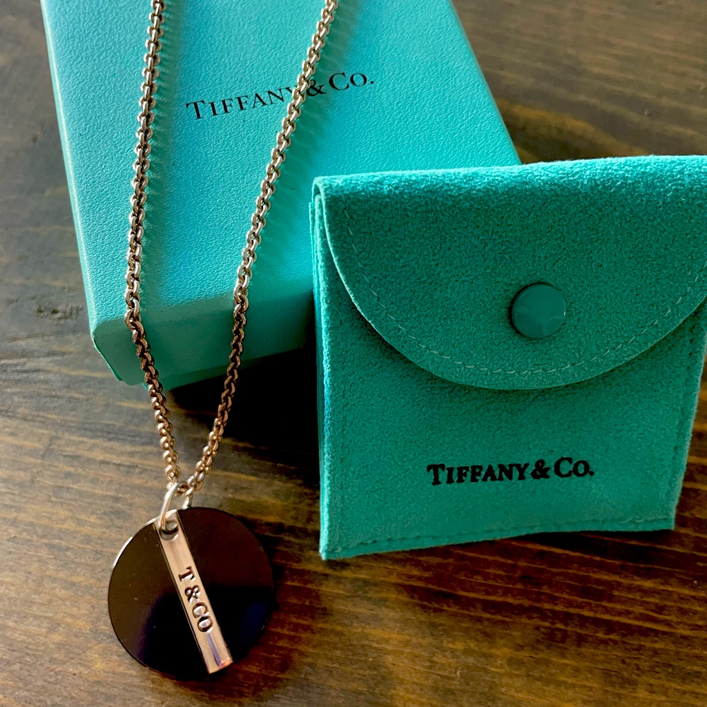 Tiffany & Co Silver & Titanium Round Pendant
